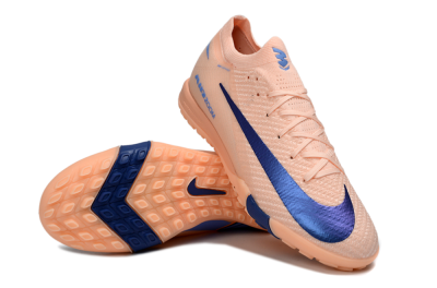 Nike Air Zoom Mercurial Vapor 16 Elite TF Artificial Turf Soccer Shoes - Peach/Navy Blue/Light Orange
