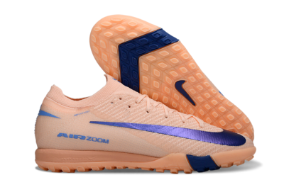 Nike Air Zoom Mercurial Vapor 16 Elite TF Artificial Turf Soccer Shoes - Peach/Navy Blue/Light Orange