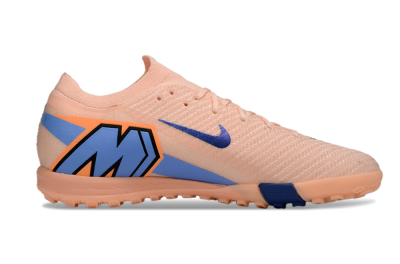 Nike Air Zoom Mercurial Vapor 16 Elite TF Artificial Turf Soccer Shoes - Peach/Navy Blue/Light Orange