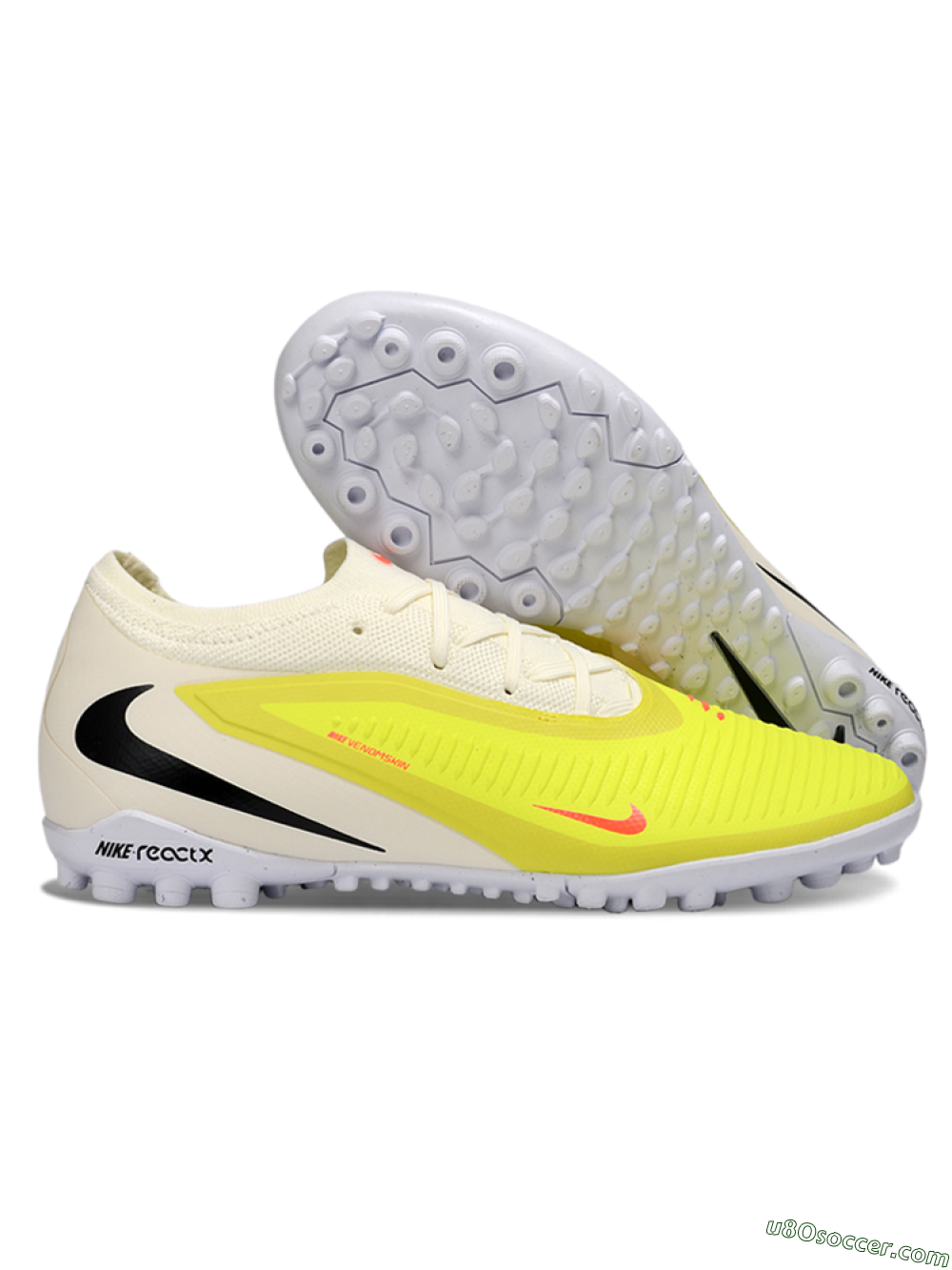 Nike Phantom 6 Elite Low TF Artificial Turf Soccer Shoes - Yellow/Neon Yellow/White 1