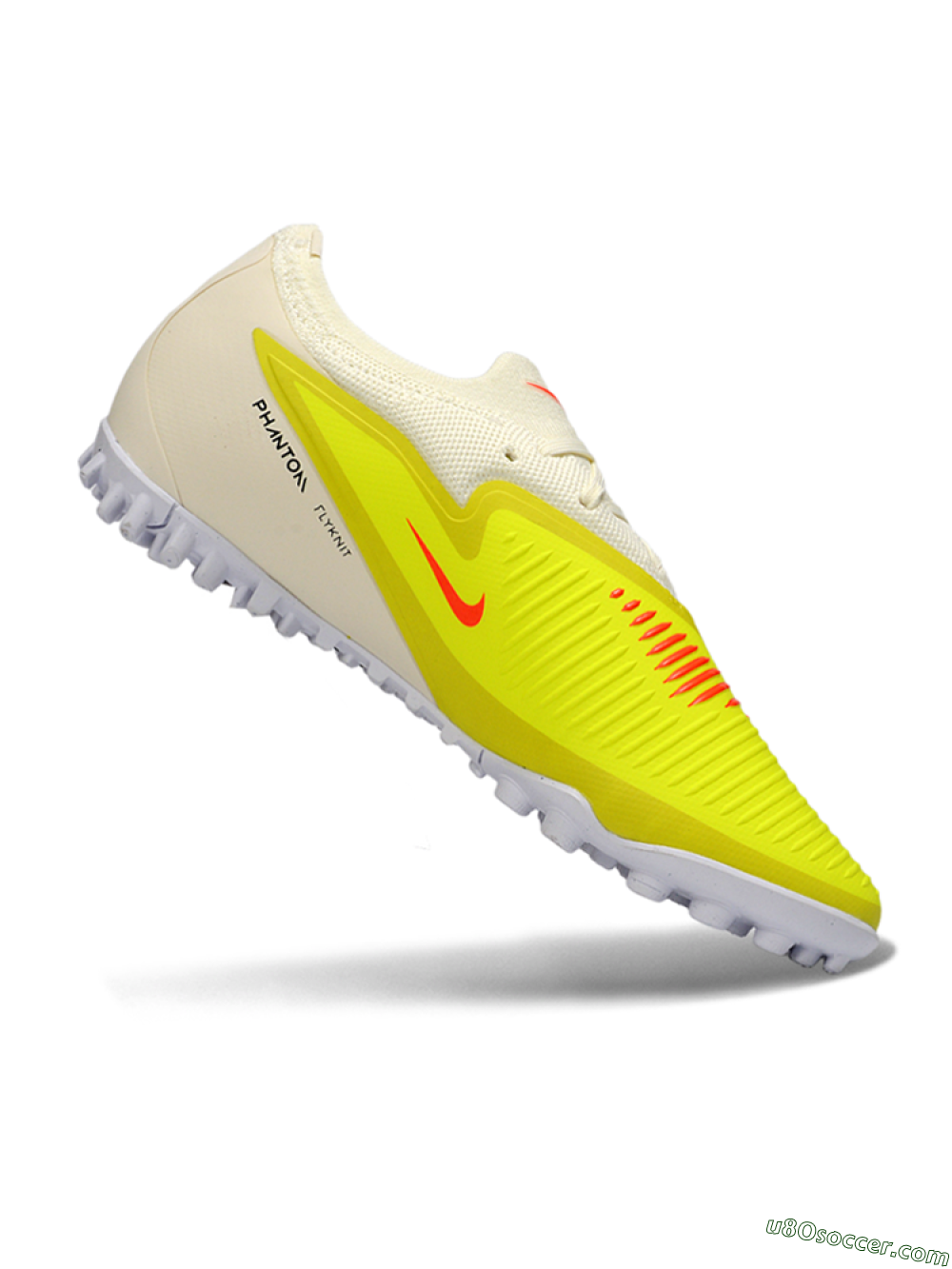 Nike Phantom 6 Elite Low TF Artificial Turf Soccer Shoes - Yellow/Neon Yellow/White 4