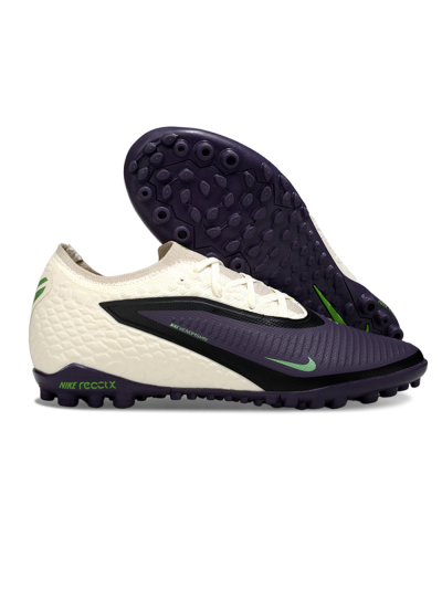Nike Phantom 6 Elite Low TF Artificial Turf Soccer Shoes - Purple/Electric Green/Off White