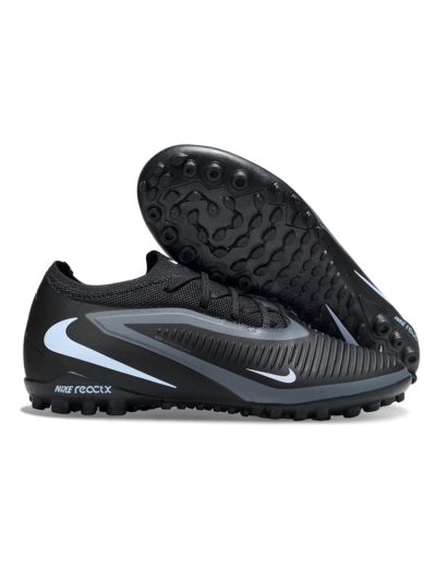 Nike Phantom 6 Elite Low TF Artificial Turf Soccer Shoes - Black/Charcoal Gray/White