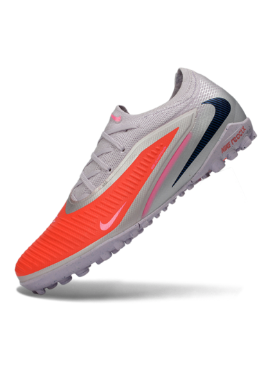 Nike Phantom 6 Elite Low TF Artificial Turf Soccer Shoes - Pink/Fiery Coral/Sleek Grey