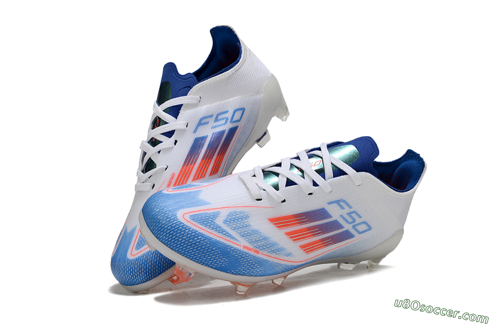 Adidas F50 Elite FG Firm Ground Soccer Cleats - Blue/Electric Blue/White 2