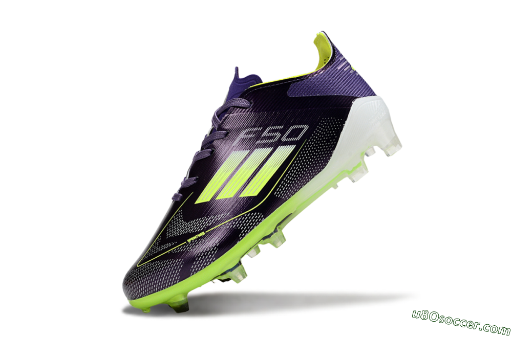 Adidas F50 Elite FG Firm Ground Soccer Cleats - Purple/Lime Green/Dark Purple 4