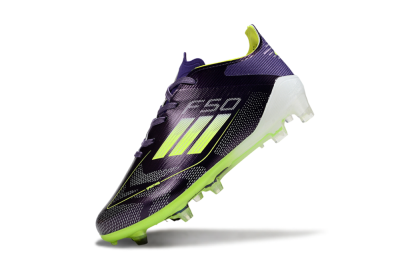 Adidas F50 Elite FG Firm Ground Soccer Cleats - Purple/Lime Green/Dark Purple