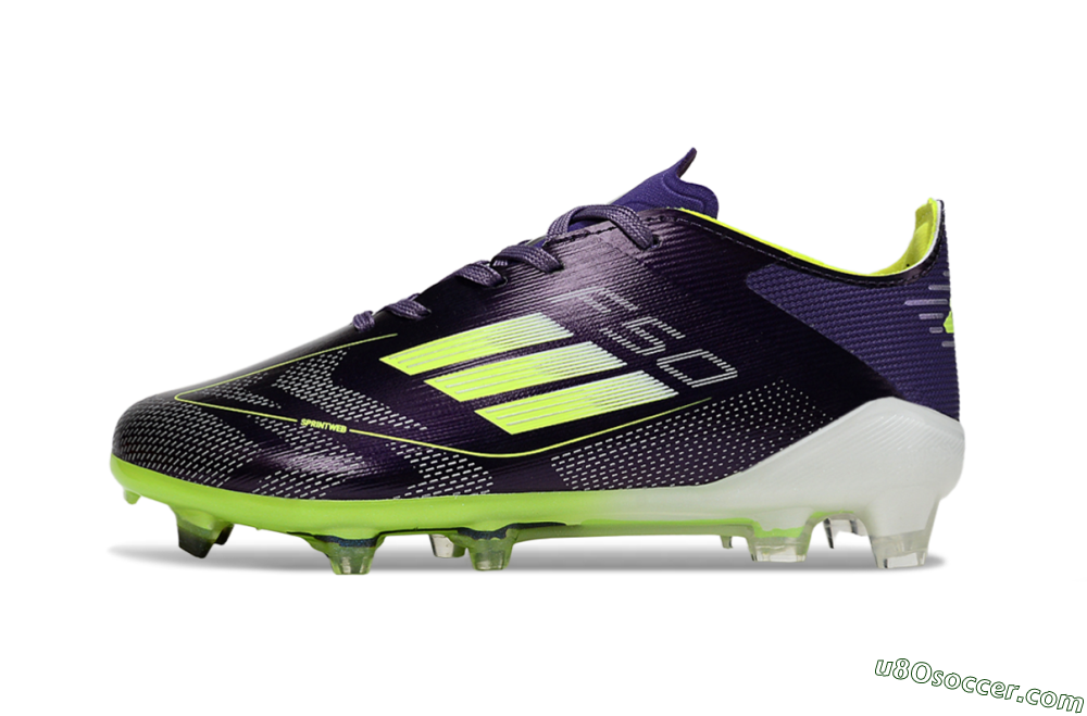 Adidas F50 Elite FG Firm Ground Soccer Cleats - Purple/Lime Green/Dark Purple 1
