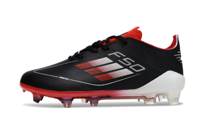 Adidas F50 Elite FG Firm Ground Soccer Cleats - Black/Scarlet Red/White