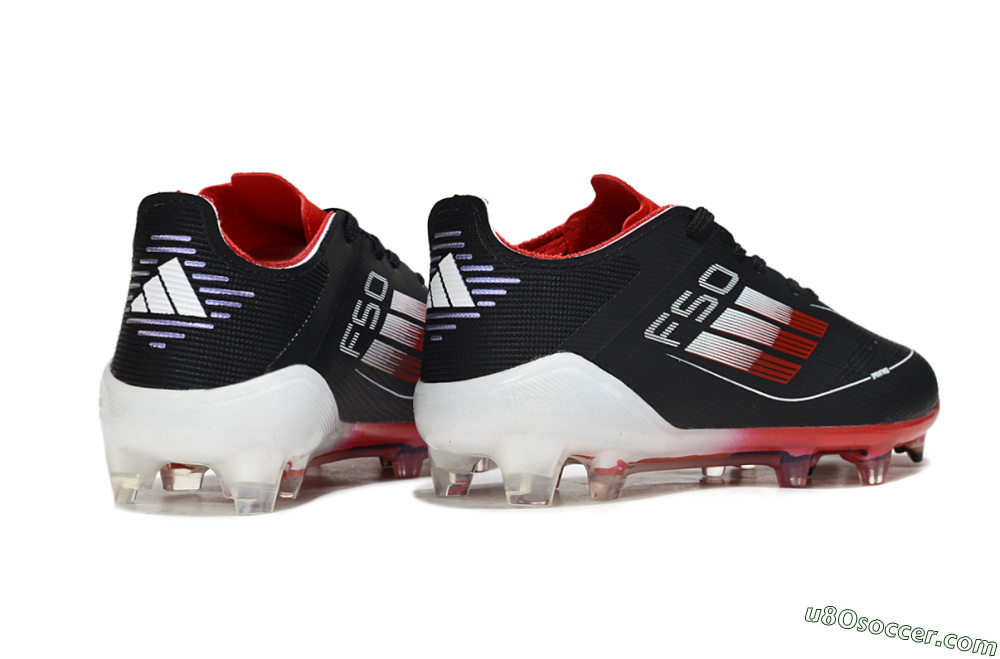 Adidas F50 Elite FG Firm Ground Soccer Cleats - Black/Scarlet Red/White 5