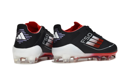 Adidas F50 Elite FG Firm Ground Soccer Cleats - Black/Scarlet Red/White