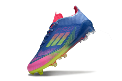 Adidas F50 Elite FG Firm Ground Soccer Cleats - Blue/Neon Pink/Neon Yellow