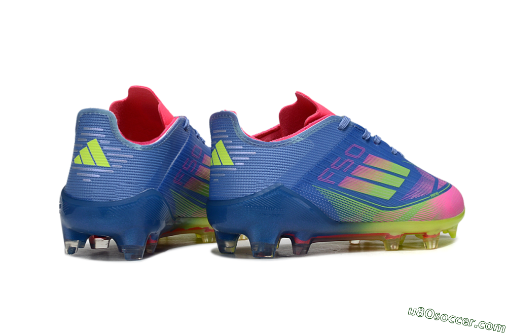 Adidas F50 Elite FG Firm Ground Soccer Cleats - Blue/Neon Pink/Neon Yellow 6