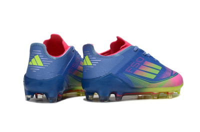 Adidas F50 Elite FG Firm Ground Soccer Cleats - Blue/Neon Pink/Neon Yellow