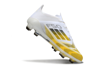 Adidas F50 Elite FG Firm Ground Soccer Cleats - White/Bright Yellow/White