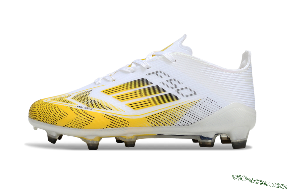 Adidas F50 Elite FG Firm Ground Soccer Cleats - White/Bright Yellow/White 1