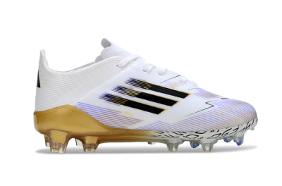 Adidas F50 Elite FG Firm Ground Soccer Cleats - White/Aurora Glow/Golden Aura