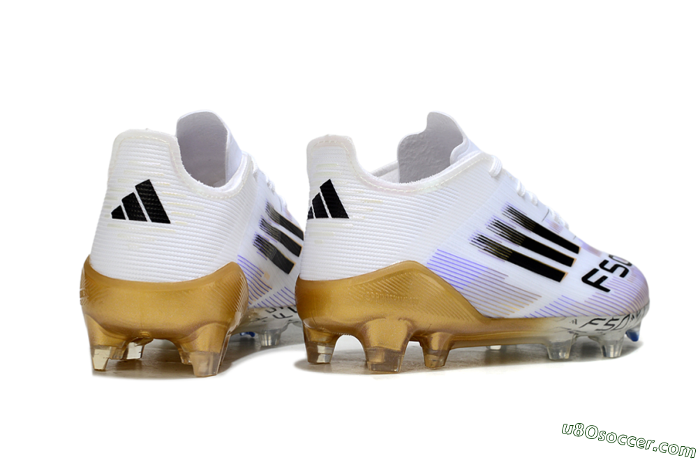 Adidas F50 Elite FG Firm Ground Soccer Cleats - White/Aurora Glow/Golden Aura 6