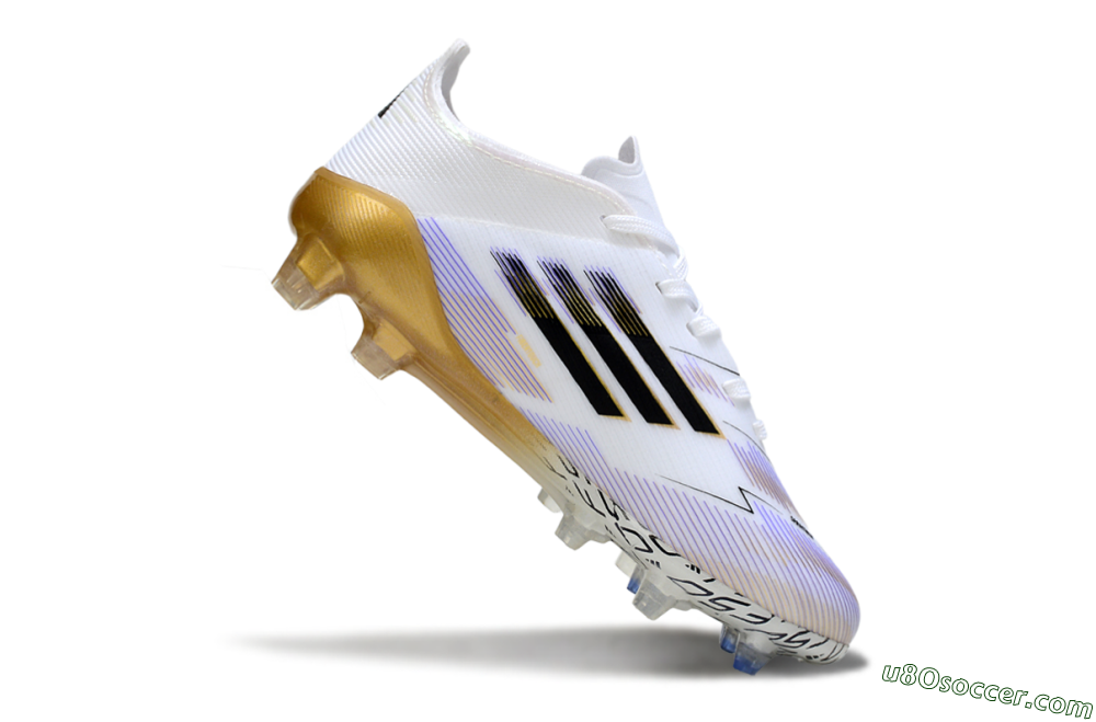 Adidas F50 Elite FG Firm Ground Soccer Cleats - White/Aurora Glow/Golden Aura 3