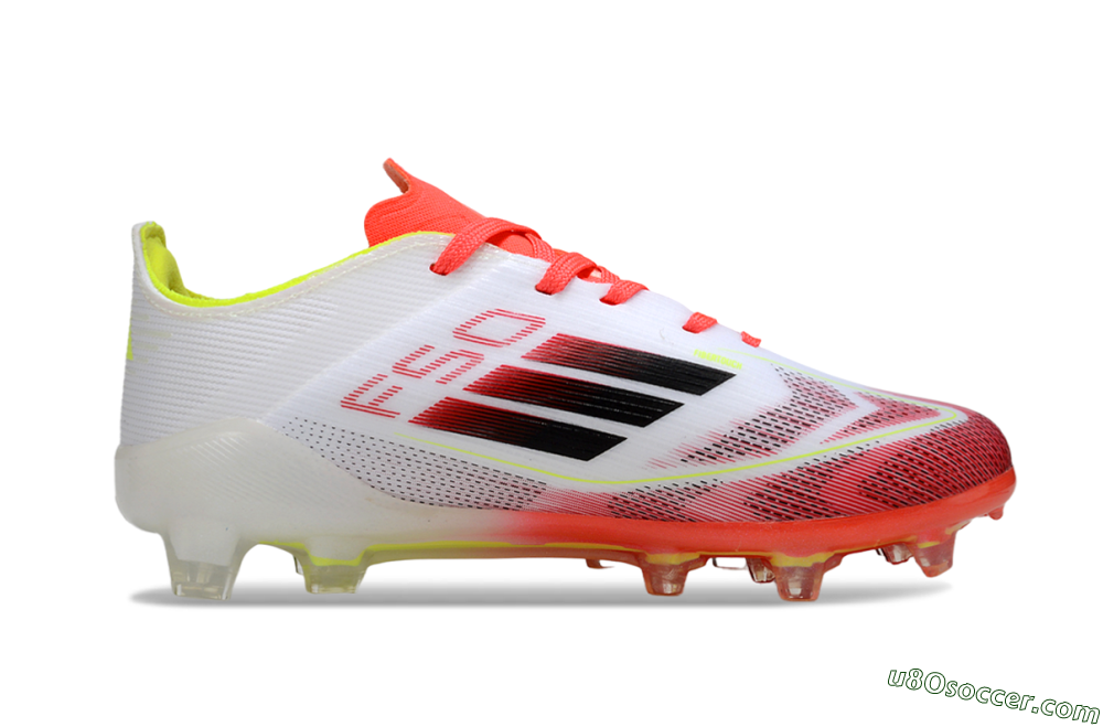 Adidas F50 Elite FG Firm Ground Soccer Cleats - White/Neon Orange/Volt Yellow 6
