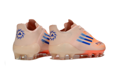 Adidas F50 Elite AG Artificial Grass Soccer Cleats - Peach/Vibrant Orange/Cool Blue