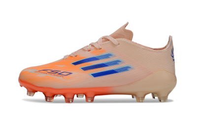Adidas F50 Elite AG Artificial Grass Soccer Cleats - Peach/Vibrant Orange/Cool Blue