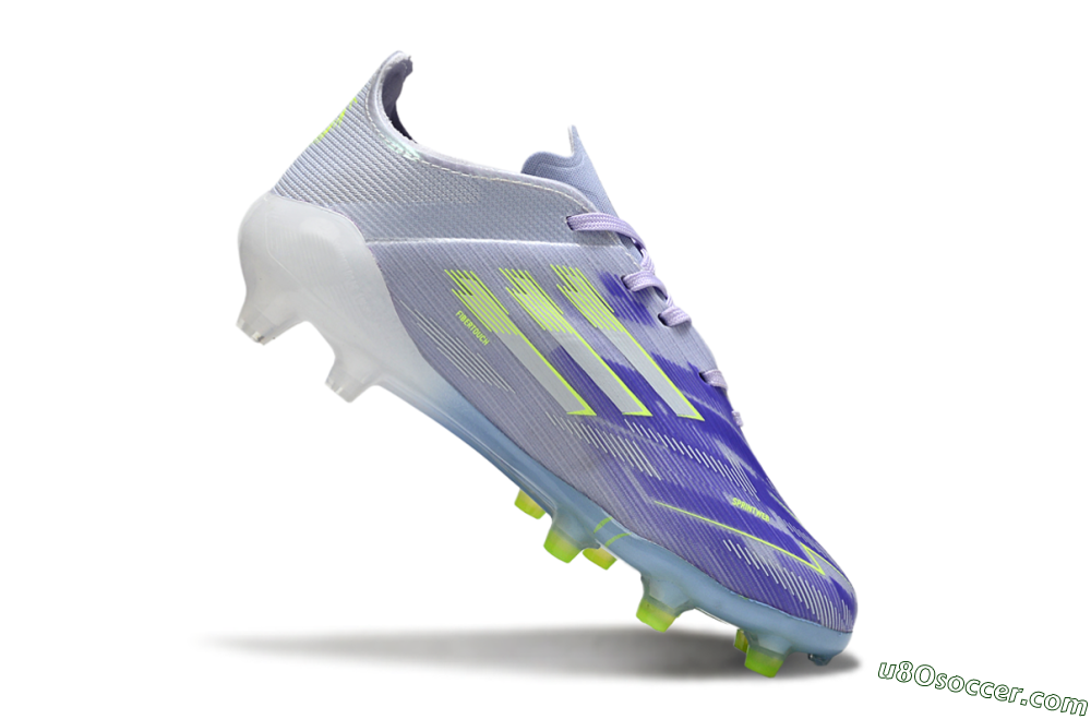 Adidas F50 Elite AG Artificial Grass Soccer Cleats - Purple/Lime Green/Light Blue 3