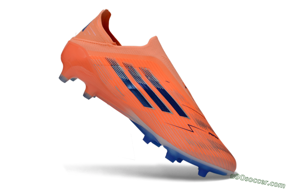 Adidas F50 Elite Laceless AG Artificial Grass Soccer Cleats - Orange/Electric Blue/Neon Orange 5