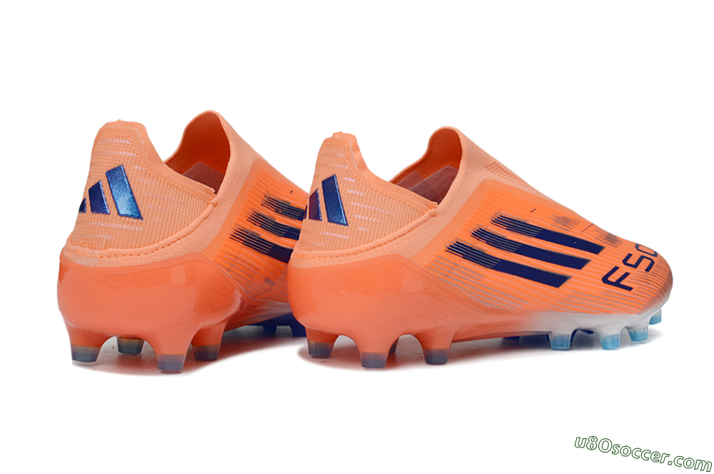 Adidas F50 Elite Laceless AG Artificial Grass Soccer Cleats - Orange/Electric Blue/Neon Orange 7