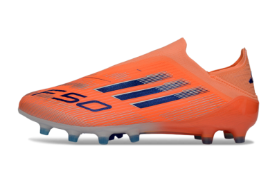 Adidas F50 Elite Laceless AG Artificial Grass Soccer Cleats - Orange/Electric Blue/Neon Orange