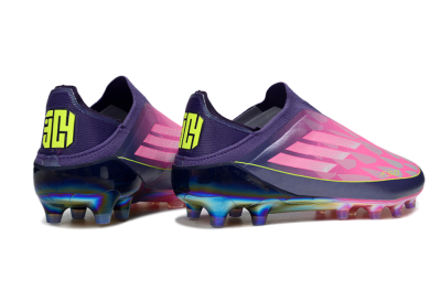 Adidas F50 Elite Laceless AG Artificial Grass Soccer Cleats - Purple/Electric Pink/Radiant Yellow