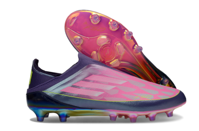 Adidas F50 Elite Laceless AG Artificial Grass Soccer Cleats - Purple/Electric Pink/Radiant Yellow
