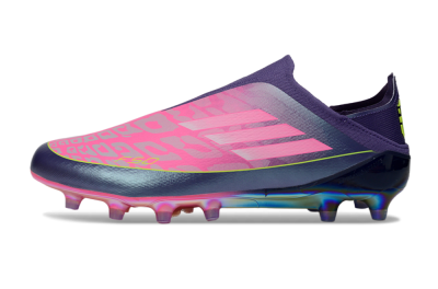 Adidas F50 Elite Laceless AG Artificial Grass Soccer Cleats - Purple/Electric Pink/Radiant Yellow