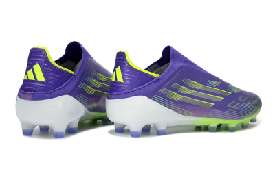 Adidas F50 Elite Laceless AG Artificial Grass Soccer Cleats - Purple/Electric Green/Metallic Purple