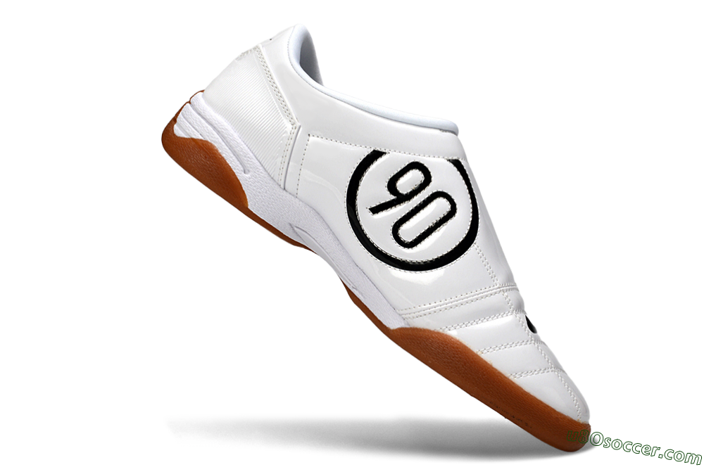 Nike Total 90 III IC Indoor & Futsal Soccer Shoes - White/Classic Black/Amber Brown 5