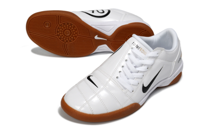 Nike Total 90 III IC Indoor & Futsal Soccer Shoes - White/Classic Black/Amber Brown