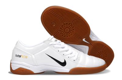 Nike Total 90 III IC Indoor & Futsal Soccer Shoes - White/Classic Black/Amber Brown