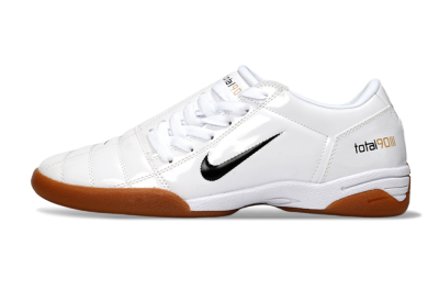Nike Total 90 III IC Indoor & Futsal Soccer Shoes - White/Classic Black/Amber Brown