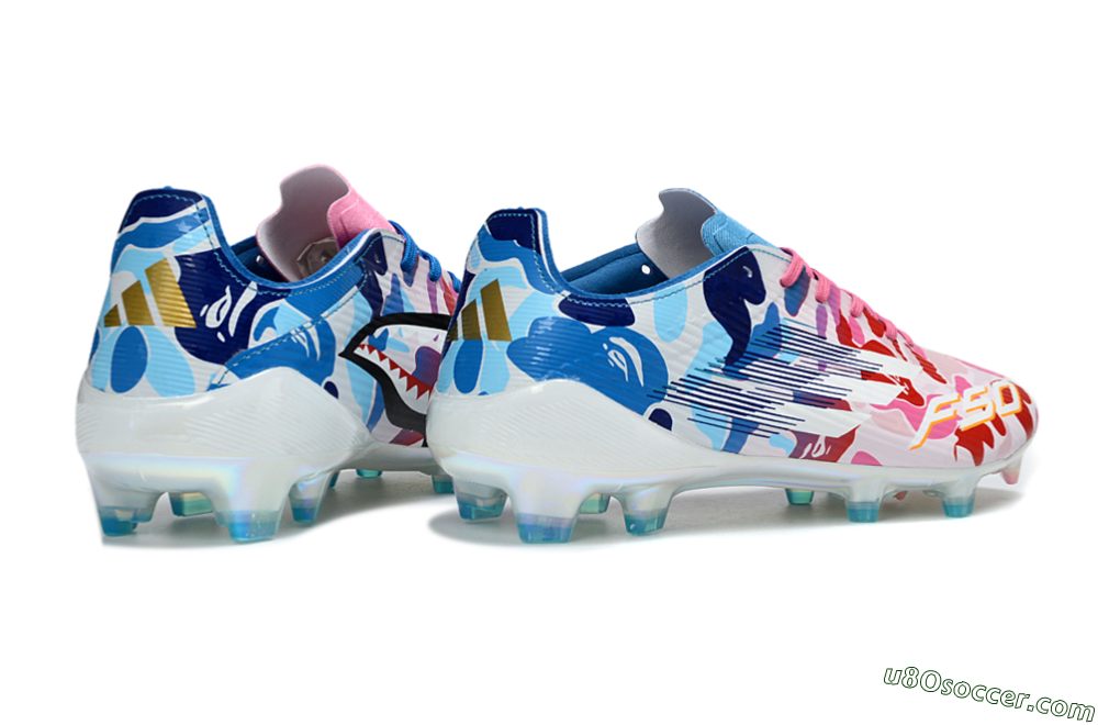 Adidas F50 Elite FG Firm Ground Soccer Cleats - Pink/Blush Pink/Blue Ocean 7