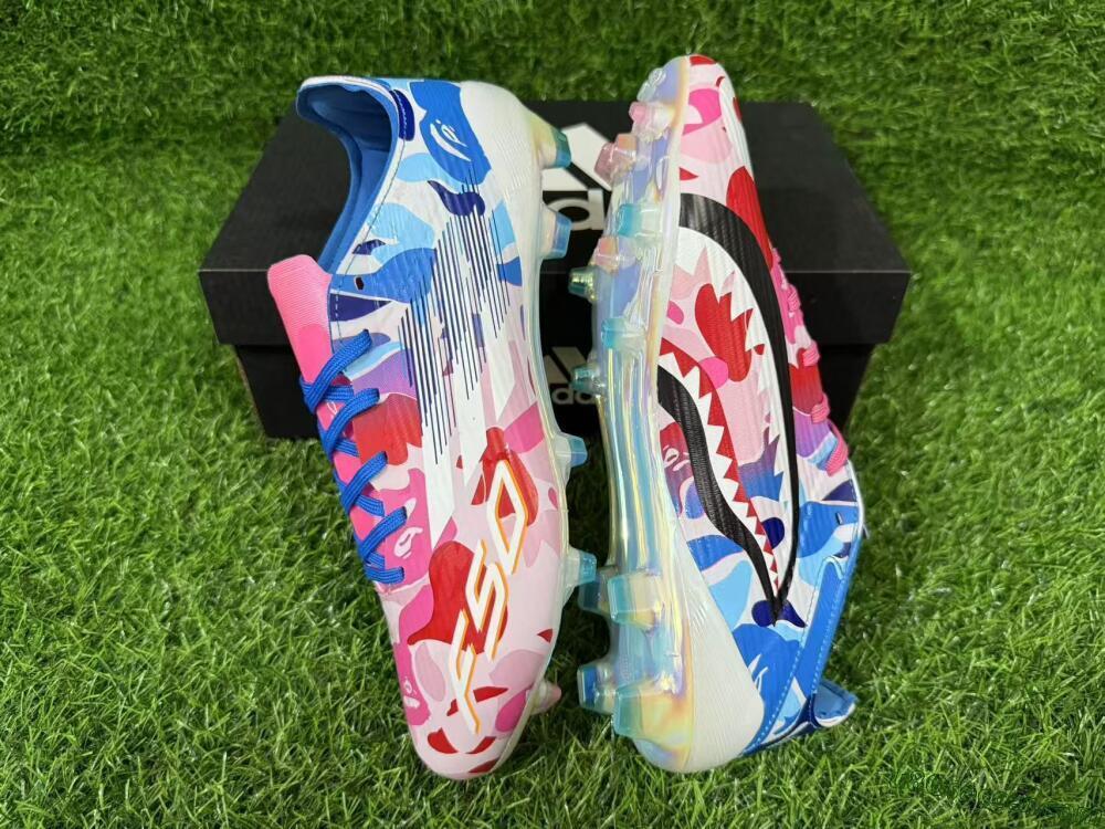 Adidas F50 Elite FG Firm Ground Soccer Cleats - Pink/Blush Pink/Blue Ocean
