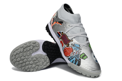 Puma Future 8 Ultimate TF Artificial Turf Soccer Shoes - Grey/Urban Grey/Graphic Black