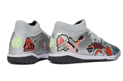 Puma Future 8 Ultimate TF Artificial Turf Soccer Shoes - Grey/Urban Grey/Graphic Black