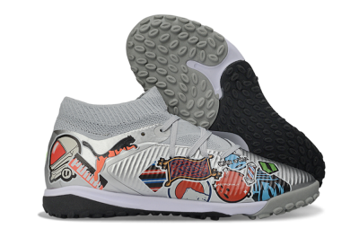 Puma Future 8 Ultimate TF Artificial Turf Soccer Shoes - Grey/Urban Grey/Graphic Black