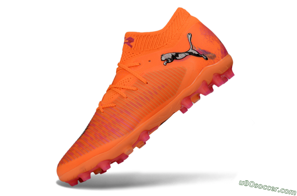 Puma Future 8 Ultimate MG Multi Ground Soccer Cleats - Orange/Neon Orange/Pink Blast 5