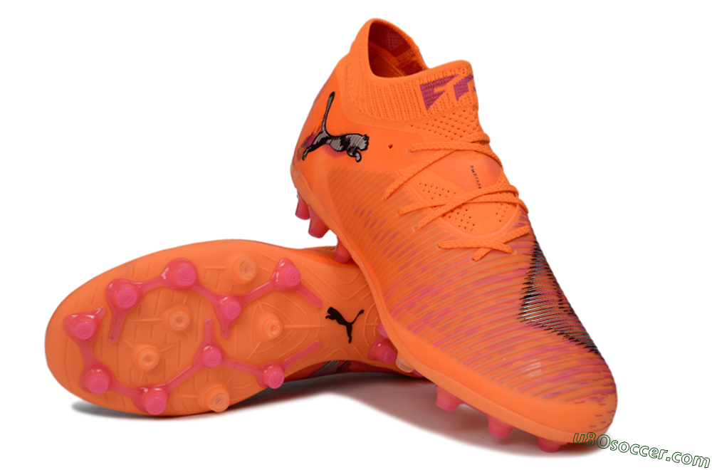 Puma Future 8 Ultimate MG Multi Ground Soccer Cleats - Orange/Neon Orange/Pink Blast 3