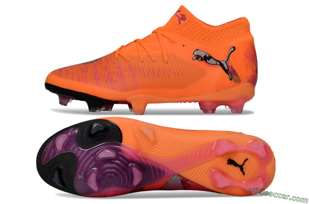 Puma Future 8 Ultimate FG Firm Ground Soccer Cleats - Orange/Sunset Blaze/Crimson Canvas 0