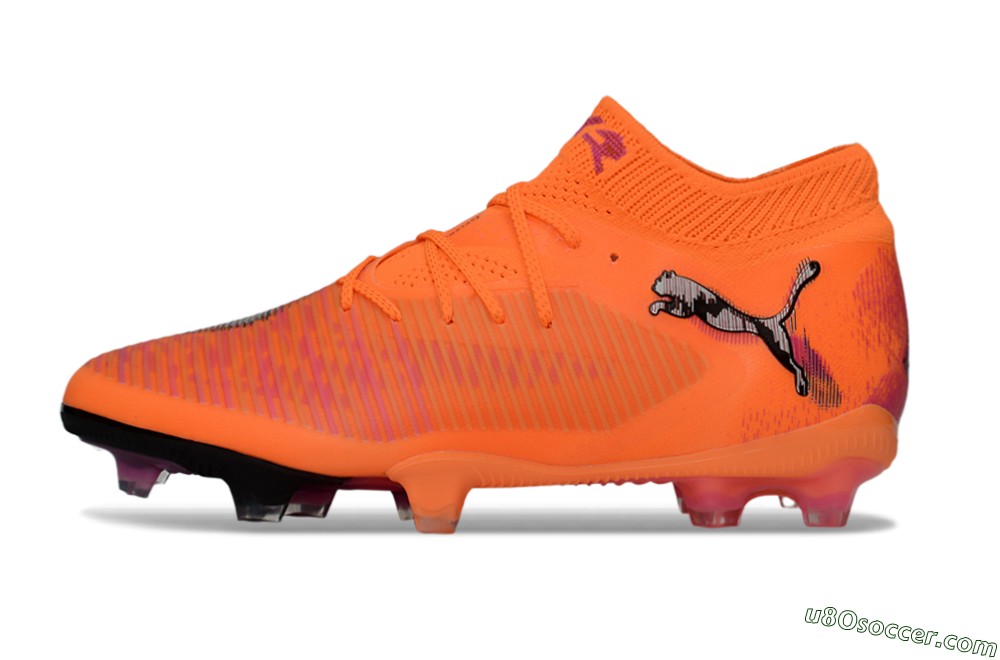 Puma Future 8 Ultimate FG Firm Ground Soccer Cleats - Orange/Sunset Blaze/Crimson Canvas 2