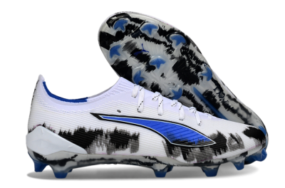 Puma Ultra Ultimate FG Firm Ground Soccer Cleats - White/Electric Blue/Black