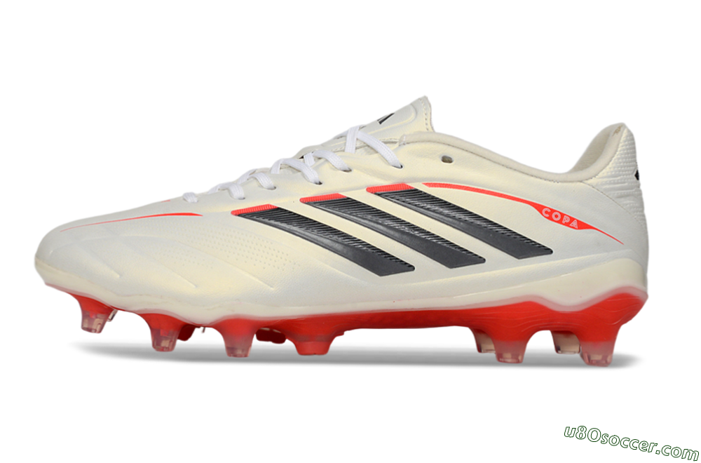 Adidas Copa Pure 2 FG Firm Ground Soccer Cleats - White/Crimson Red/Jet Black 2