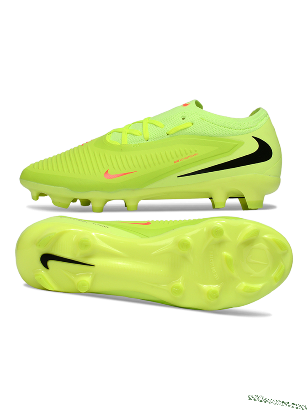 Nike Phantom 6 Elite Low FG Firm Ground Soccer Cleats - Lime/Electric Yellow/Black 0